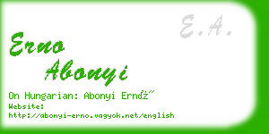 erno abonyi business card